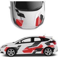 Özgül Reklam Oto Araba Yan Kapı Sticker Çıkartma - Focus Trend - 2 Renkli (Özel Ürün)