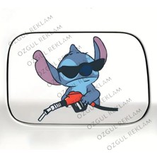 Özgül Reklam Yakıt Kapağı Için Stitch Karakter Sticker / Tatlı Araba Stickerı / Motor Sticker