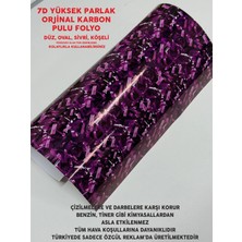 Özgül Reklam Yüksek Parlak Forget Karbon Fiber Folyo / 7d Karbon Fiber Folyo / Karbon Pulu Folyo 50X25 cm