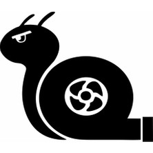 Özgül Reklam Turbo Salyangoz Sticker 15X13 cm / Etiket / Araç Sticker / Araba Sticker