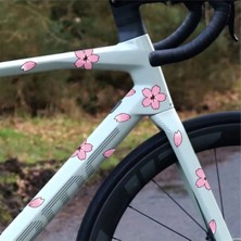 Özgül Reklam Sakura Çiçek Sticker Seti Motor Sticker - Bisiklet Sticker - Araç Sticker - Scooter Stickler