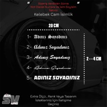 Özgül Reklam Isim Soyisim (Ad Soyad) Sticker Evrensel Dekor Etiket Modeli Tek Renk 20X4CM 1 Adet