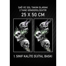 Özgül Reklam Kuru Kafa Araç Araba Kapı Direği Kaplama Folyosu Dijital Baskı 50X25 cm
