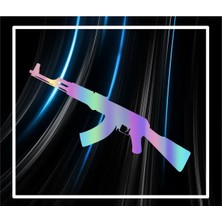 Özgül Reklam Keleş Ak-47 Araç Sticker Motor Etiket