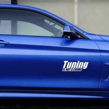 Özgül Reklam Tuning Is Not Crime Yazı Sticker Araba Sticker / Motor Sticker / Laptop Sticker