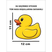 Özgül Reklam Karikatür Ördek Sticker Araç Sticker / Motor Sticker / Laptop Sticker