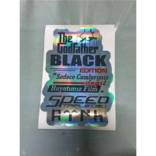 Özgül Reklam 32X22 cm Lüx Hologram Araba Arka Cam Yazıları / Lüx Hologram Arka Cam Sticker Set / Hologram Sticker