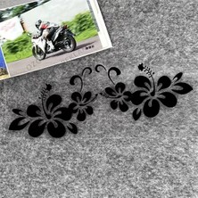 Özgül Reklam Hawaiian Hibiscus Çiçek Deseni Sticker Araba Sticker / Motor Sticker / Laptop Sticker