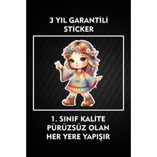 Özgül Reklam Kız Çocuk Dijital Baskı Sticker / Tablet / Laptop / Bilgisayar / Araba / Defter / Telefon /