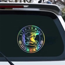 Özgül Reklam Yaşamak Için Sür, Sürmek Için Yaşa Motor Sticker Kask Sticker