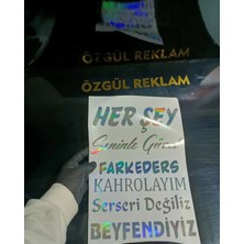 Özgül Reklam Araba Arka Cam Yazıları Araç Sticker /  Hologram Sticker / Motor Sticker / Motor Etiket