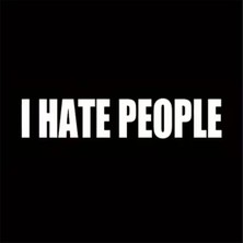 Özgül Reklam I Hate People Komik Yazı Sticker Araba Sticker / Motor Sticker / Laptop Sticker