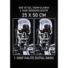 Özgül Reklam Robot Araç Araba Kapı Direği Kaplama Folyosu Dijital Baskı 50X25 cm