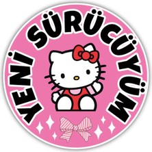 Özgül Reklam Yeni Sürücü 14X14 cm Su Geçirmez Yüksek Çözünürlüklü Araba Motor Kask Laptop Sticker