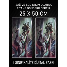 Özgül Reklam Anime Araç Araba Kapı Direği Kaplama Folyosu Dijital Baskı 50X25 cm Araç Kapı Direk Kaplama