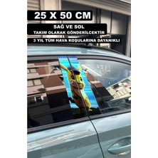 Özgül Reklam Pikachu Araç Kapı Direk Kaplama 50X25 cm 2 Adet / Dijital Baskı / Araba Kapı Direk Kaplama