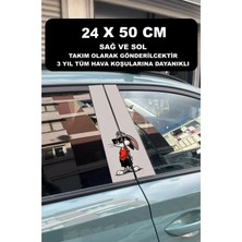 Özgül Reklam Araç Kapı Direk Kaplama Folyosu Bugs Bunny Desenli (Sağ Sol Takım) (2 Adet) - 24X50 cm