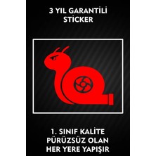 Özgül Reklam Turbo Salyangoz Sticker 15X13 cm / Etiket / Araç Sticker / Araba Sticker