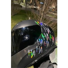Özgül Reklam Dekoratif Hologramlı Hahaha Sticker Motor-Araba-Kask Için Etiket 15CMX20CM (1 Adet)