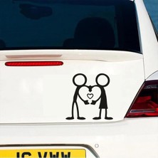 Özgül Reklam Çöp Adam Sevgili-Eş Sticker / Çöp Sevgili-Eş Sticker / Araç Sticker / Ayna Sticker / Sevgili Sticker