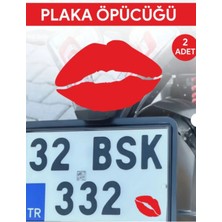 Özgül Reklam Plaka Öpücük Sticker Etiket Motor Araba 2 Adet