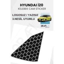 Özgül Reklam Hyundai I20 Uyumlu Kelebek Cam Sticker Set - Logosuz