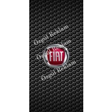 Özgül Reklam Araç Kapı Direk Kaplama Folyosu Fiat Logolu (Sağ Sol Takım) (2 Adet) 24X50 cm