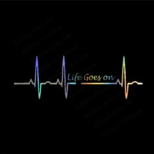 Özgül Reklam Hayat Devam Ediyor Sticker Araba Sticker / Motor Sticker / Laptop Sticker