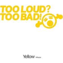 Özgül Reklam Too Loud Too Bad Bass Ses Sistemi Sticker Araba Sticker / Motor Sticker / Laptop Sticker