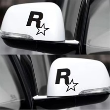 Özgül Reklam Rockstar Games Hayranları Için Yansıtıcı "r" Yıldız Logolu Çıkartma