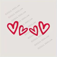 Özgül Reklam Kalp Sticker Araba Sticker / Motor Sticker / Laptop Sticker