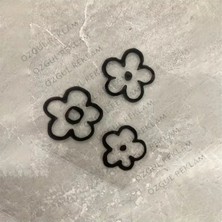 Özgül Reklam 3 Parça Çiçek Sticker Araba Sticker / Motor Sticker / Laptop Sticker