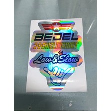 Özgül Reklam 32X22 cm Lüx Hologram Araba Arka Cam Yazıları / Lüx Hologram Arka Cam Sticker Set / Hologram Sticker
