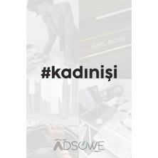 Özgül Reklam Kadın Işi Sticker - 17X4 cm - Araba Sticker - Motor Sticker - Laptop Sticker