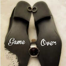 Özgül Reklam Düğün -Game Over Damat Aayakkabısı Stickerı