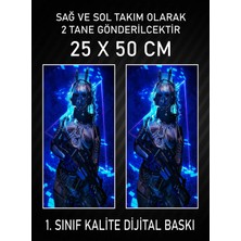 Özgül Reklam Anime Kız Araç Araba Kapı Direği Kaplama Folyosu Dijital Baskı 50X25 cm Araç Kapı Direk Kaplama