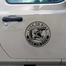 Özgül Reklam Yaşamak Için Sür, Sürmek Için Yaşa Motor Sticker Kask Sticker