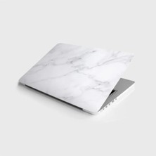 Özgül Reklam Çıkarılabilir Laptop Sticker Notebook Kaplama Etiketi Beyaz Mermer Deseni