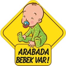 Özgül Reklam Rvell Arabada Bebek Var Araba Stickeri 15X15CM