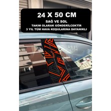 Özgül Reklam Araç Kapı Direk Kaplama Folyosu Desenli (Sağ Sol Takım) (2 Adet) - 24X50 cm