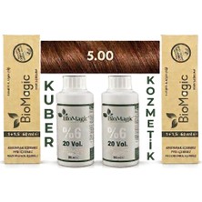 5.00 Açık Kahve BioMagic Organik İçerikli Amonyaksız Kalıcı Saç Boyası (2 Boya+ 2 Oksidan)