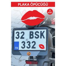 Özgül Reklam Plaka Öpücük Sticker Etiket Motor Araba 2 Adet