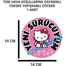 Özgül Reklam Yeni Sürücü 1 Adet 14X14 cm Su Geçirmez Yüksek Çözünürlüklü Araba Motor Kask Laptop Sticker