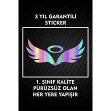 Özgül Reklam Melek Kanadı Sticker 20X10 cm / Etiket / Araç Sticker /  Araba Sticker