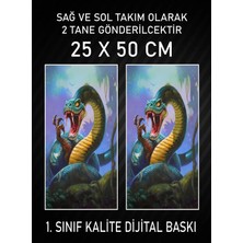 Özgül Reklam Yılan Araç Araba Kapı Direği Kaplama Folyosu Dijital Baskı 50X25 cm Araç Kapı Direk Kaplama