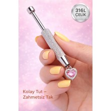 Sacce Scarves & Accessories Paslanmaz Çelik Piercing Topu Açma ve Tutma Aparatı | 6.2 cm | Çok Amaçlı Piercing Pense