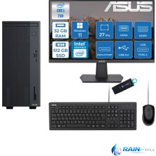 Expertcenter P500MV Core 5-210H 32 GB Ram Ddr5 512 GB SSD WİN11PRO Asus 27'' Monitör C52108512B0D27RNP07