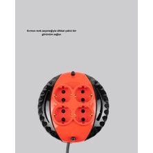 Esplendor Kırmızı Renk 5 Metre 4’lü Kablolu Priz Makarası