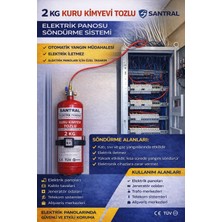 Santral 2 kg ABC KURU KİMYEVİ Tozlu Otomatik Elektrik Pano Söndürme Sistemi