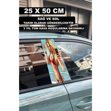 Özgül Reklam Gta Sarışın Kadın Araç Kapı Direk Kaplama 50X25 cm 2 Adet / Dijital Baskı / Araba Kapı Direk Kaplama